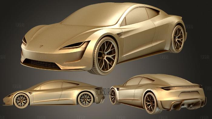 Tesla Coupe 2020 stl model for CNC